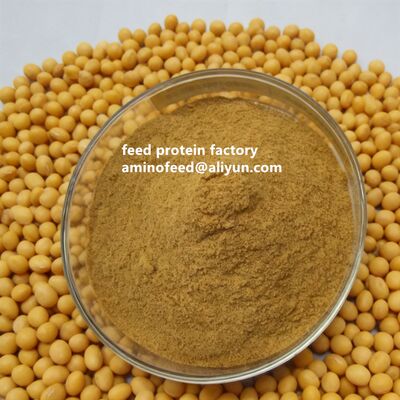 비GMO 수분화 된 콩밀 단백질 파우더와 CP50% 밝은 노란색 파우더로 생선밀을 대체합니다.